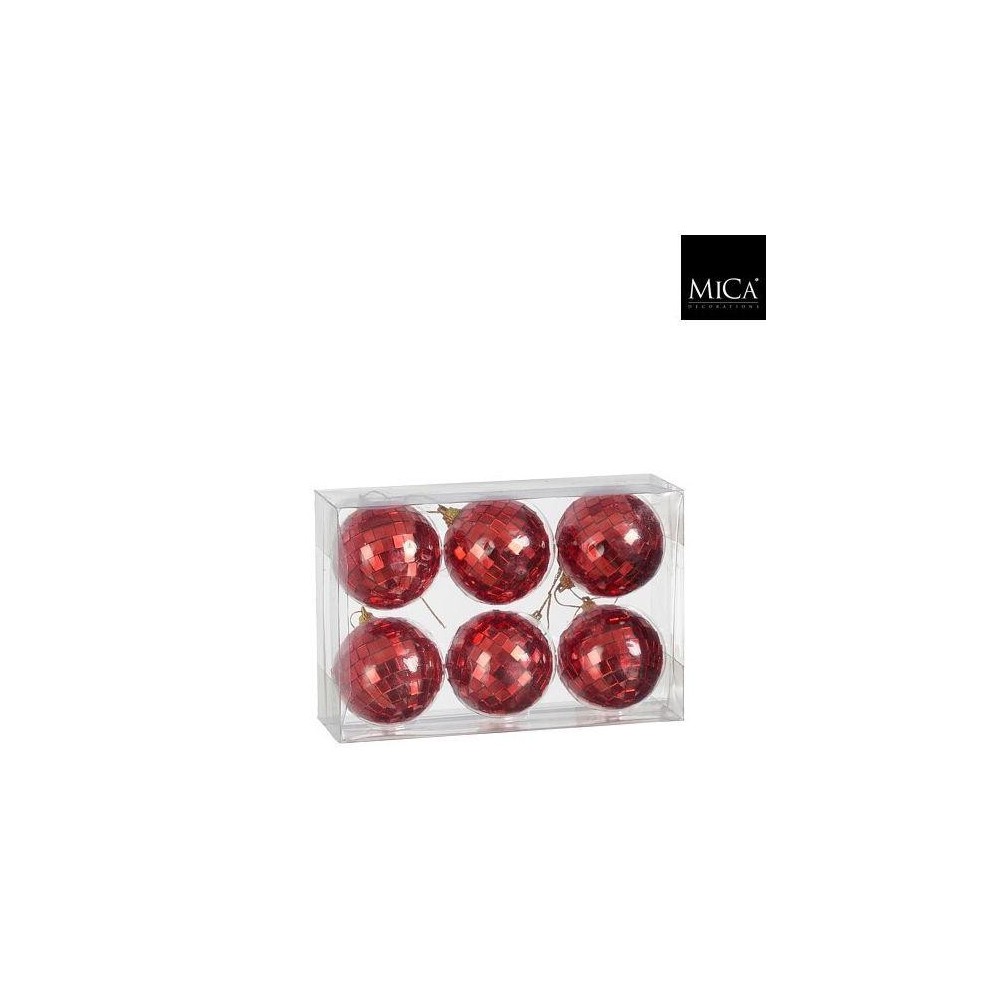 SFERE EFFETTO SPECCHIO ROSSO D.6